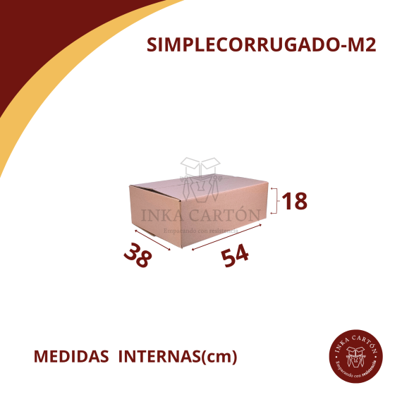 Caja carton simplecorrugado 38x54x18 M2